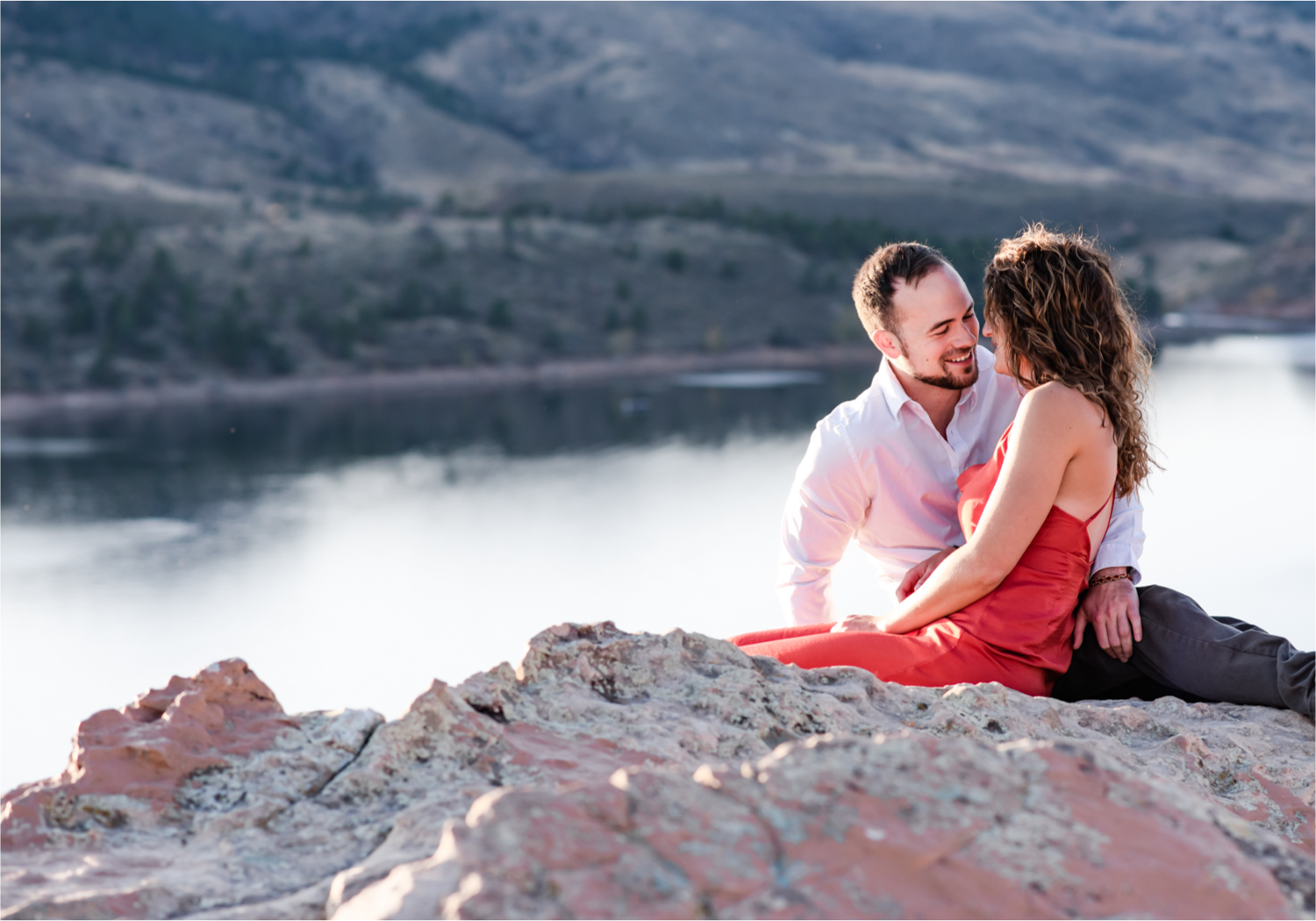 Fort Collins engagement session in the poudre canyon and Horsetooth reservoir | Fall Colorado Engagement | Britni Girard Photography | Colorado wedding photographer
