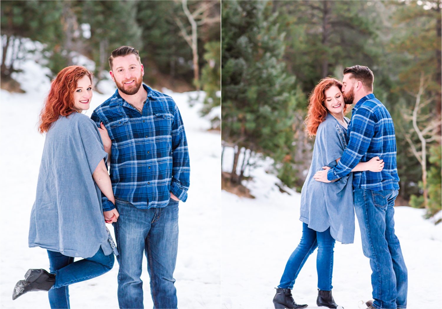 Winter Engagement on Lookout Mountain in Golden Colorado | Britni Girard Photography - Colorado Wedding Photography Team