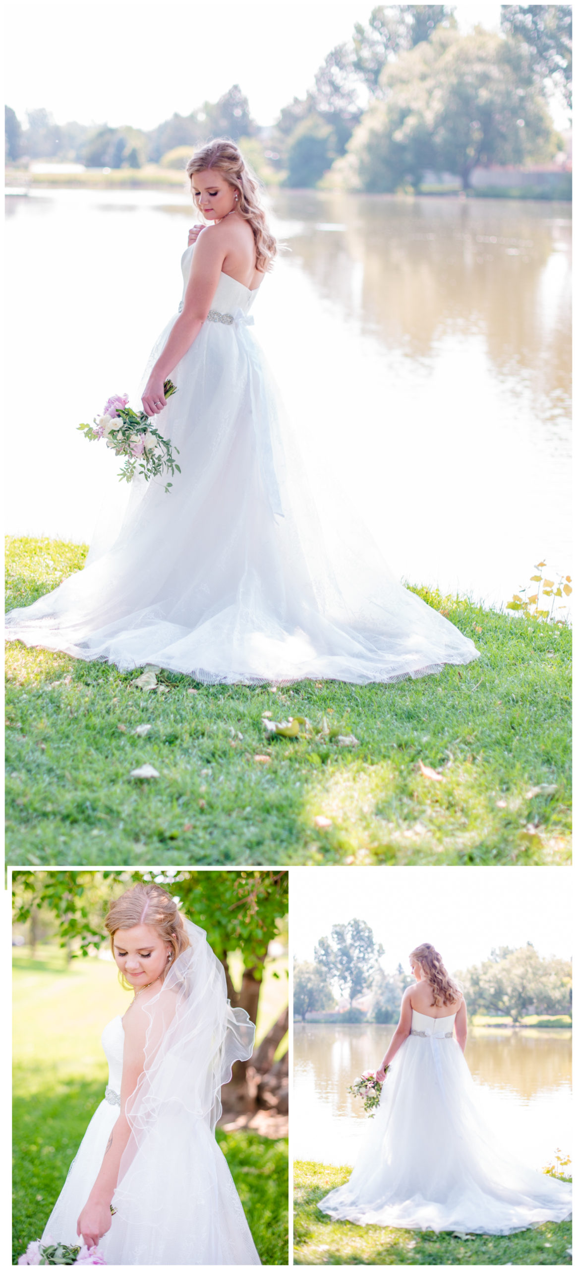 Bridal Portraits by lake | Greeley Armory Wedding - Britni Girard Photography - Colorado Wedding and Lifestyle Photography