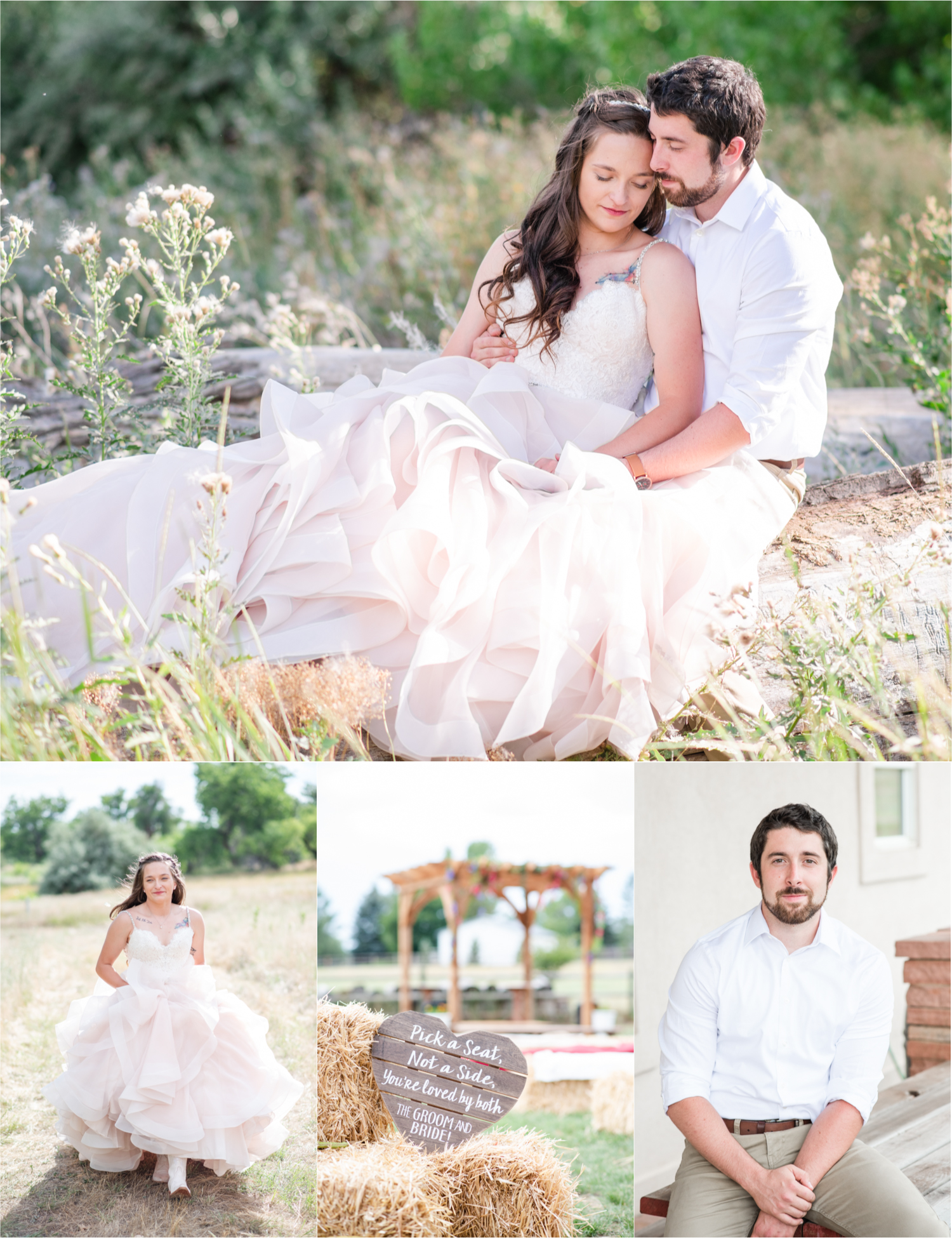 ustic Country Glam Wedding during Summer in Northern Colorado with first look and a romantic country dance | Britni Girard Photography - Greeley, Colorado