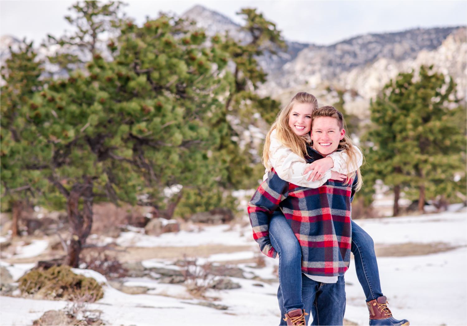 Estes Park Winter Engagement near Stanley Hotel | Britni Girard Photography Colorado Wedding Photographer | Rocky Mountain National Park