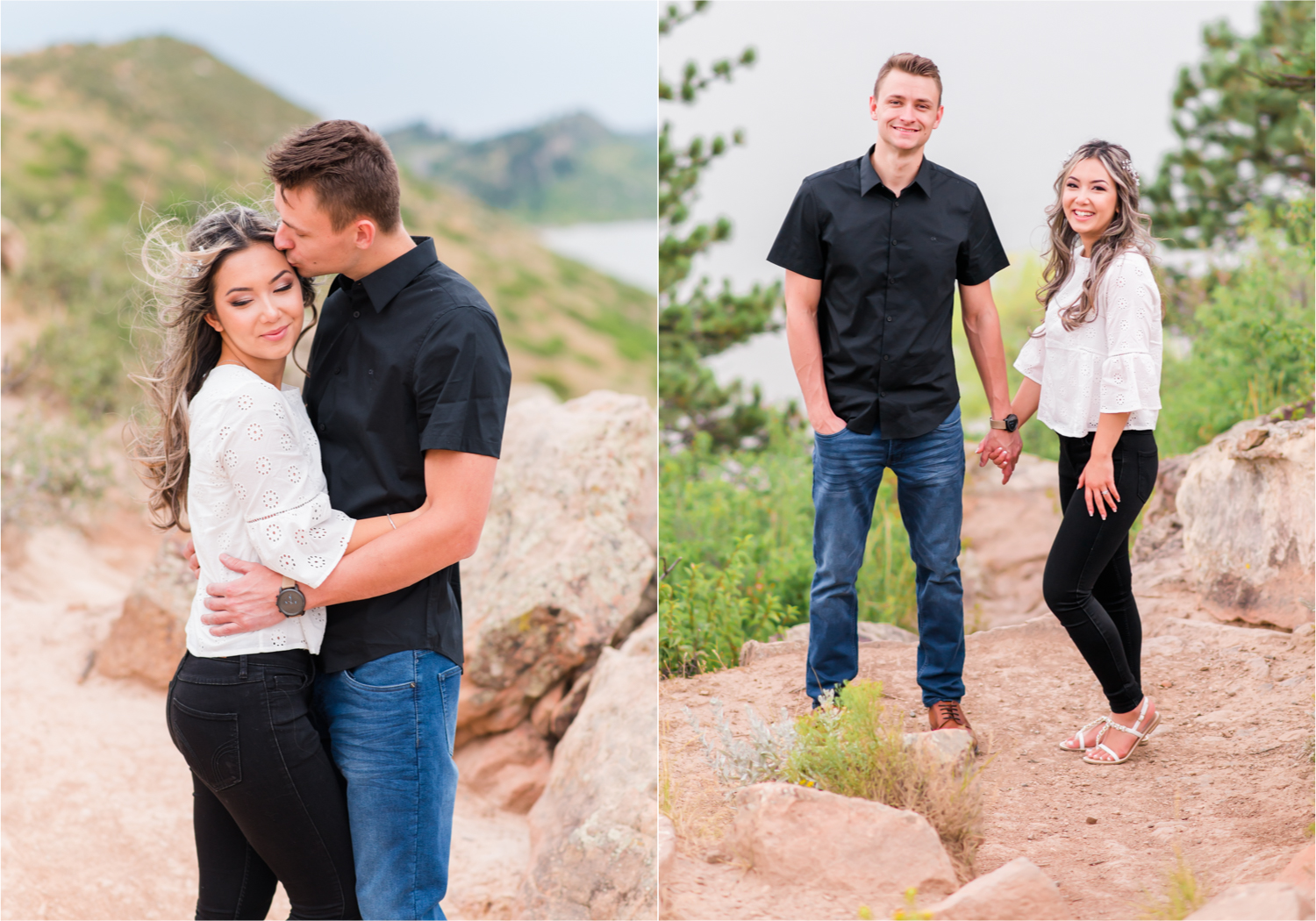 Romantic and Playful Summer engagement session at Horsetooth Reservoir in Fort Collins Colorado | Britni Girard Photographer | Wedding photographer and videographer team