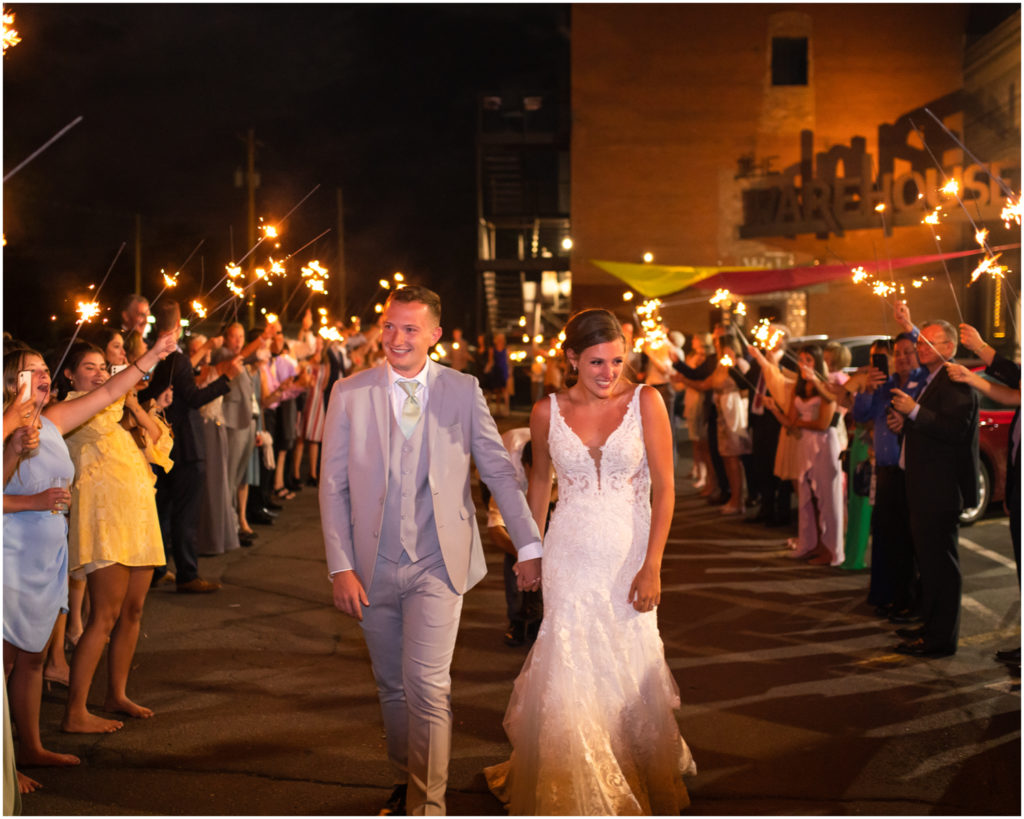 Candlelit Reception at The Warehouse in Colorado Springs | Britni Girard Photography | Colorado Wedding Photo and Video Team | Sparkler Exit