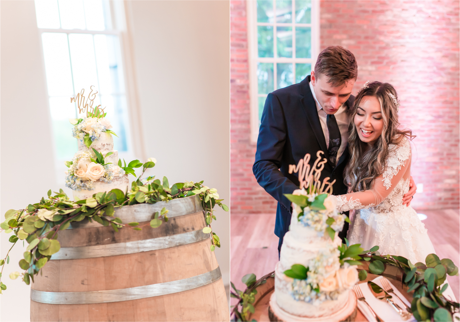 Romantic and Rustic Wedding at The Mill in Windsor | Britni Girard Photography | Colorado based wedding photography and videography team | Cake cutting with live singer