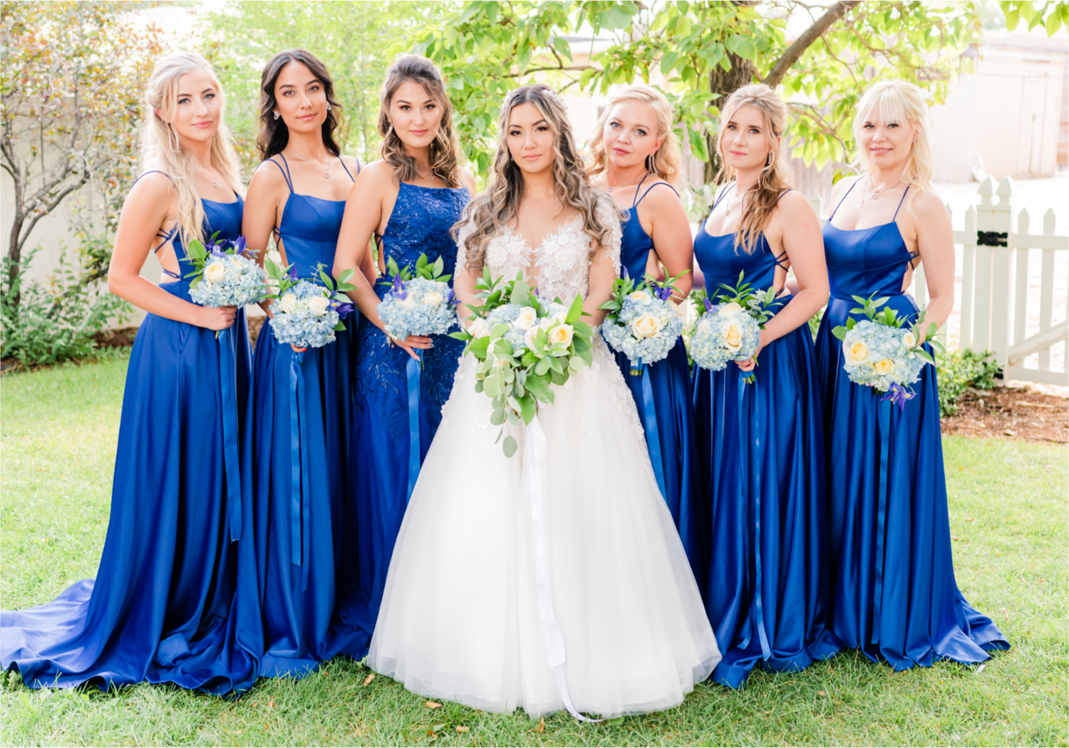 Romantic and Rustic Wedding at The Mill in Windsor | Britni Girard Photography | Colorado based wedding photography and videography team | Bride Portraits | Bride's Dress from Madeira Wedding in Kiev Ukraine | Portraits at Eastman Park | Royal Blue and White Wedding