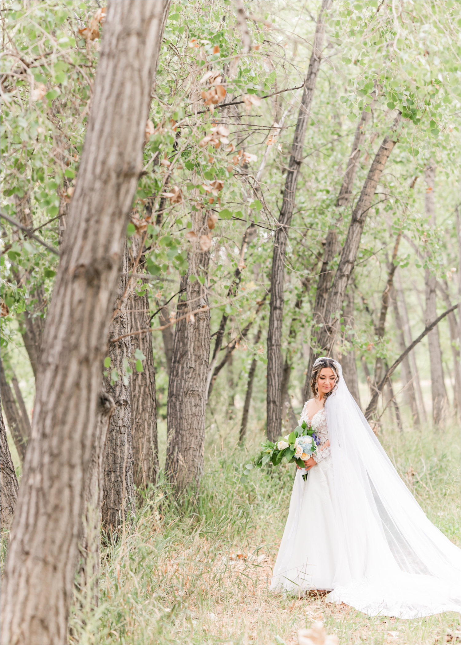 Romantic and Rustic Wedding at The Mill in Windsor | Britni Girard Photography | Colorado based wedding photography and videography team | Bride Portraits | Bride's Dress from Madeira Wedding in Kiev Ukraine | Portraits at Eastman Park