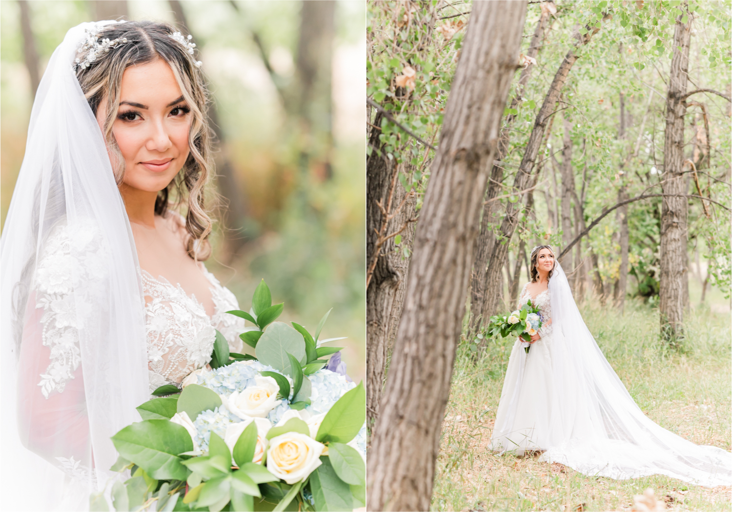 Romantic and Rustic Wedding at The Mill in Windsor | Britni Girard Photography | Colorado based wedding photography and videography team | Bride Portraits | Bride's Dress from Madeira Wedding in Kiev Ukraine | Portraits at Eastman Park