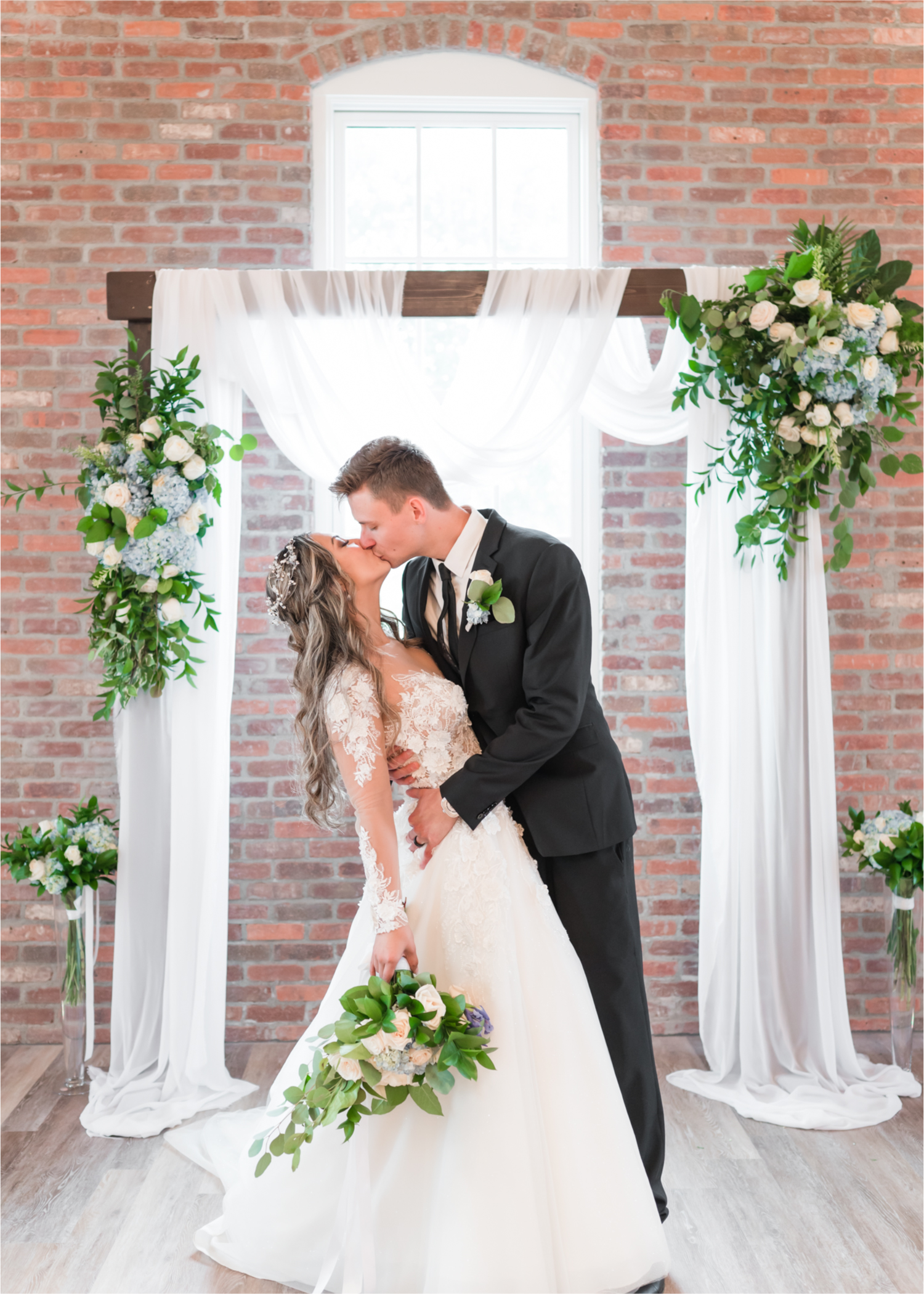 Romantic and Rustic Wedding at The Mill in Windsor | Britni Girard Photography | Colorado based wedding photography and videography team | Bride and groom just married portraits