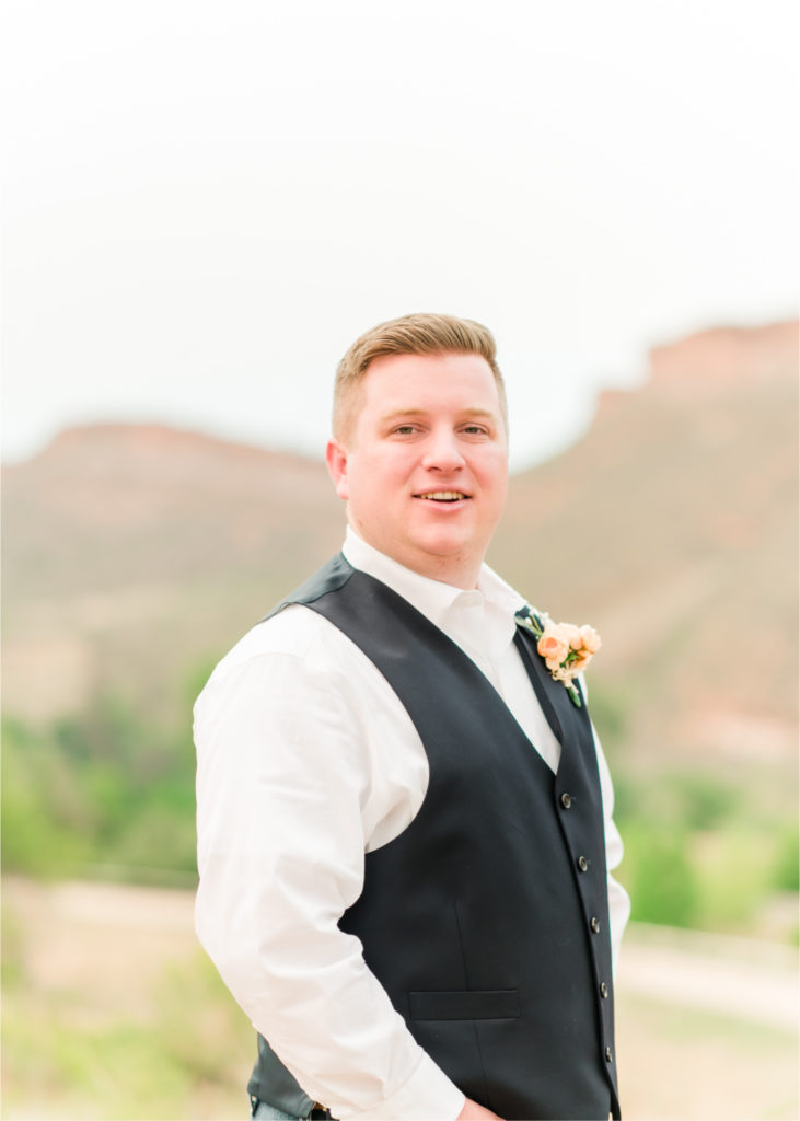 Summer Ellis Ranch Wedding in Loveland Colorado | Britni Girard Photography | Wedding Photo and Video Team | Groom in vest and jeans