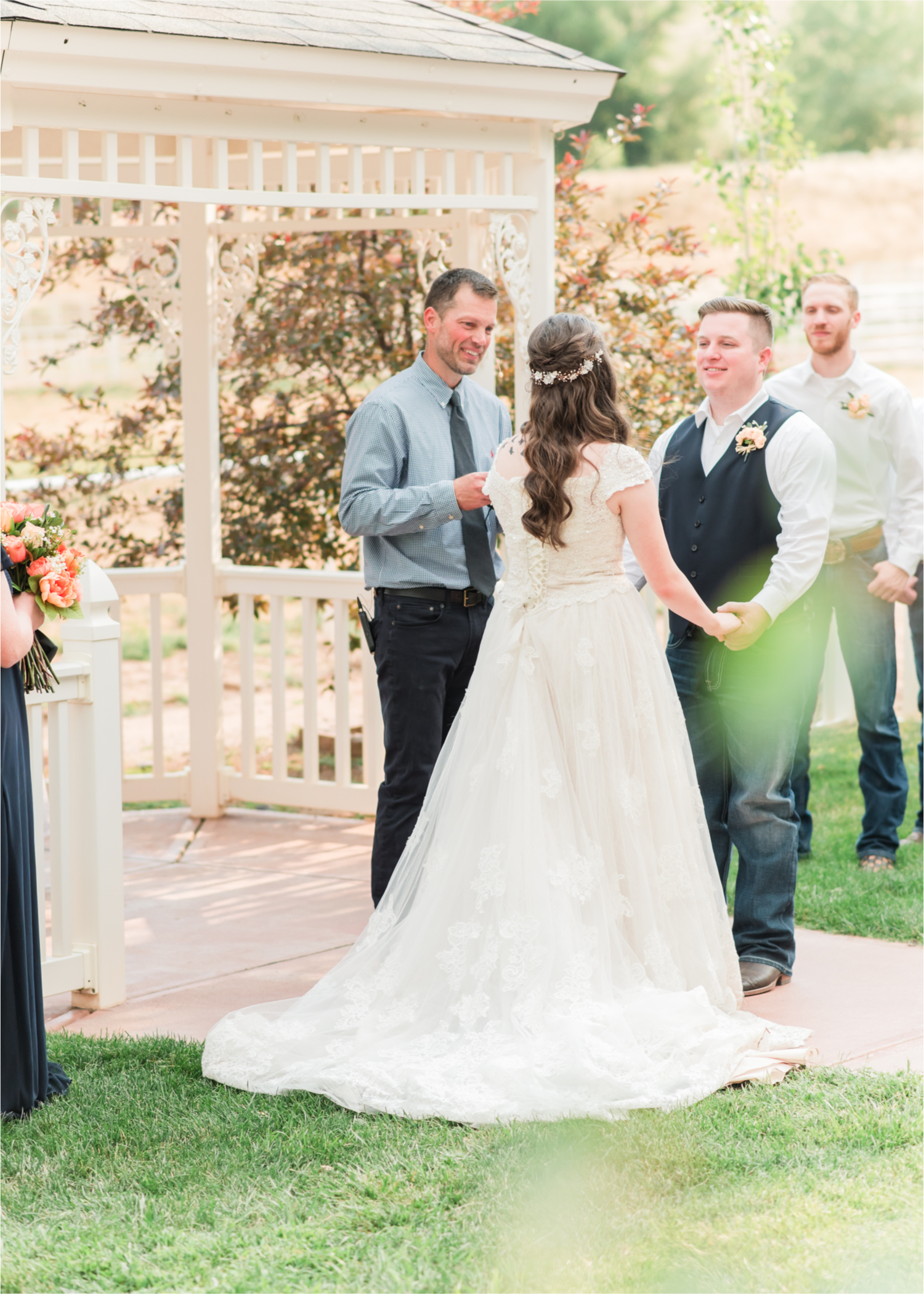 Summer Ellis Ranch Wedding in Loveland Colorado | Britni Girard Photography | Wedding Photo and Video Team | Gazebo Ceremony on Rustic Colorado Ranch