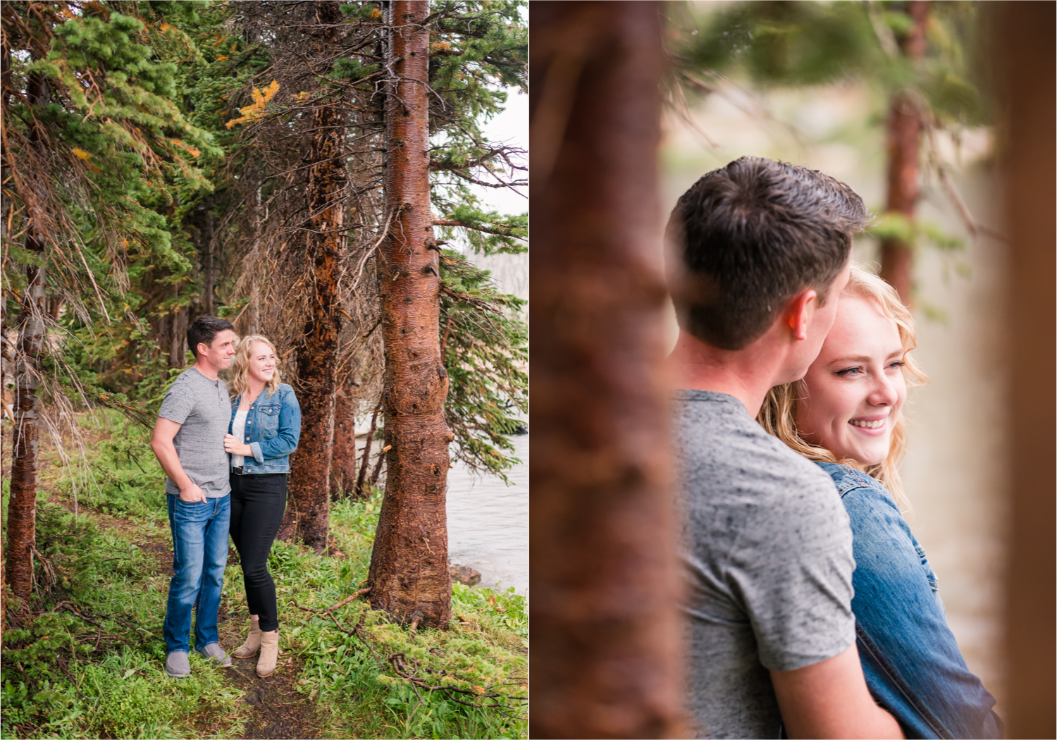 Rainy Summer Engagement at Mirror Lake in Medicine Bow National Park | Britni Girard Photography | Colorado Wedding Photographer and Videographer | Husband Wife photography team | Mountain Engagement