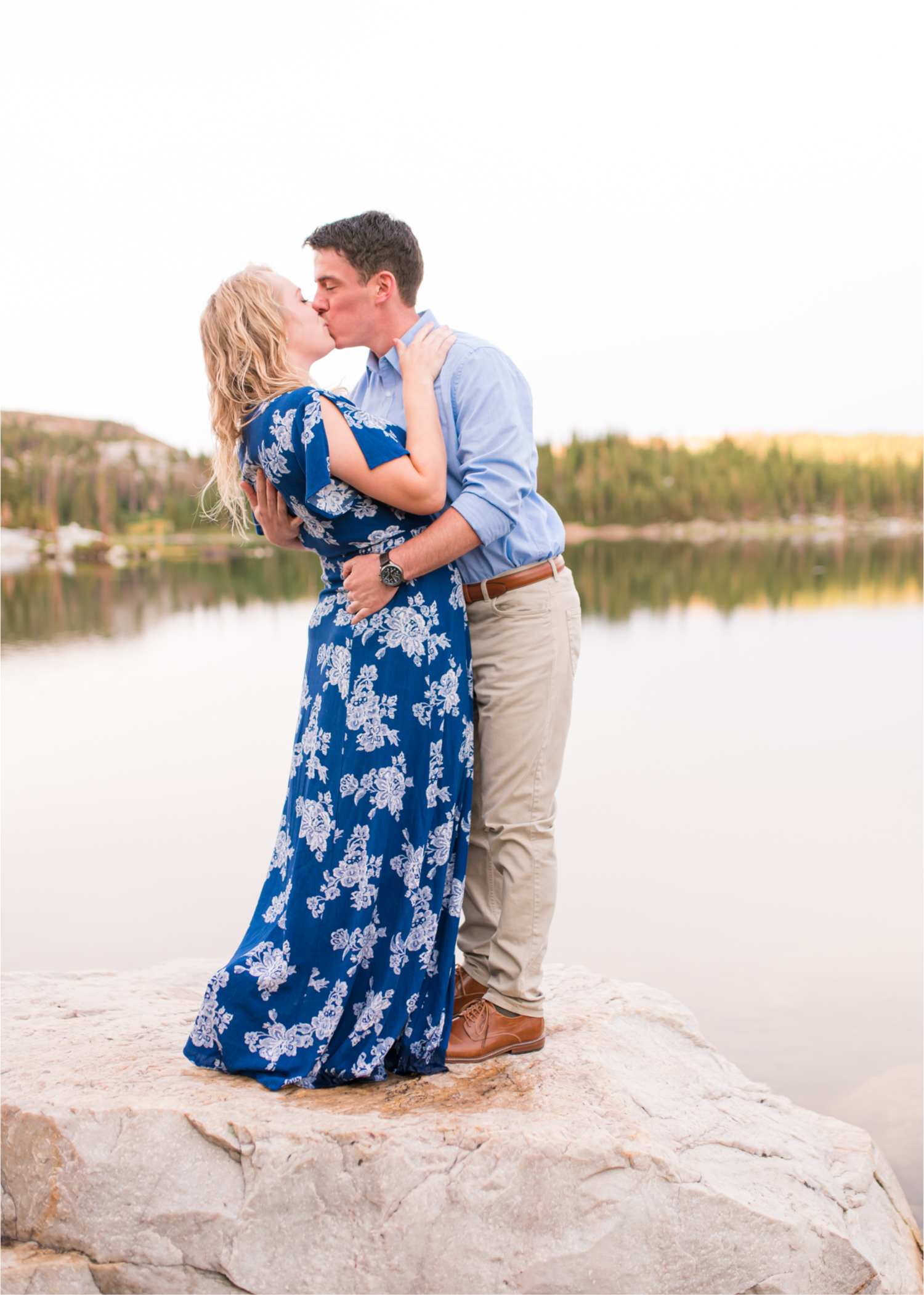Rainy Summer Engagement at Mirror Lake in Medicine Bow National Park | Britni Girard Photography | Colorado Wedding Photographer and Videographer | Husband Wife photography team | Mountain Engagement