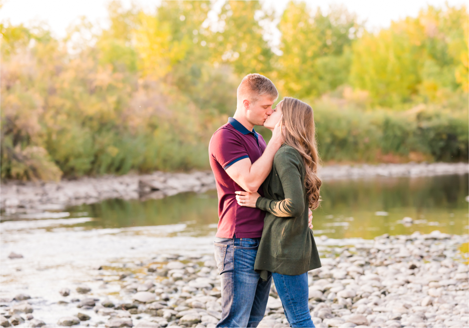 Fall Engagement at Prospect Ponds in Fort Collins | Britni Girard Photography | Colorado Wedding Photography and Videography | Husband and Wife Team | Trails of fall leaves and romantic snuggles under the canopy of color