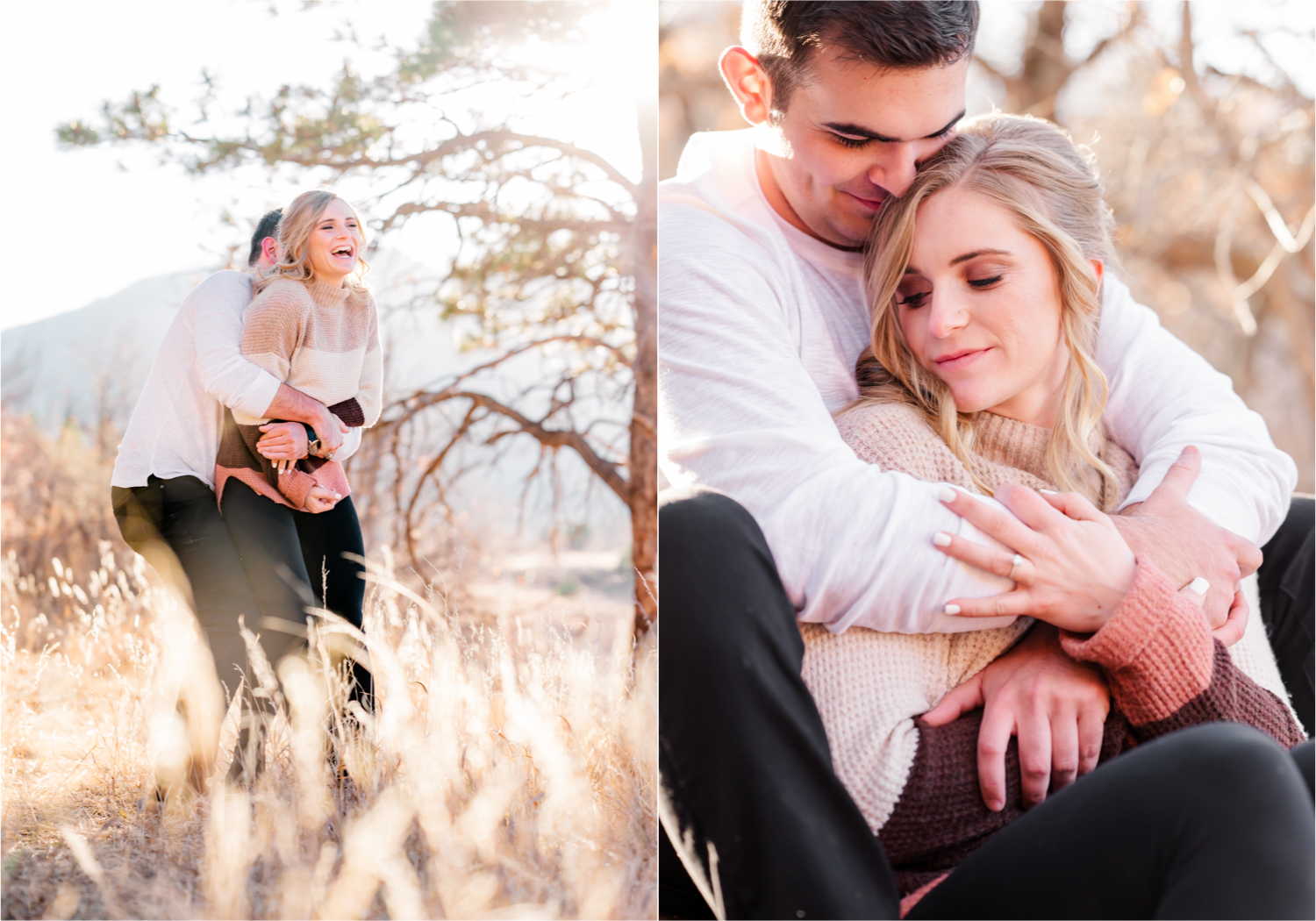 Winter Engagement at Red Rock Canyon Open Space in Colorado Springs | Britni Girard Photography Colorado Wedding Photography and Videography Team | Romantic strolls through the canyons and snuggles from the cold for these two Air Force Academy Graduates