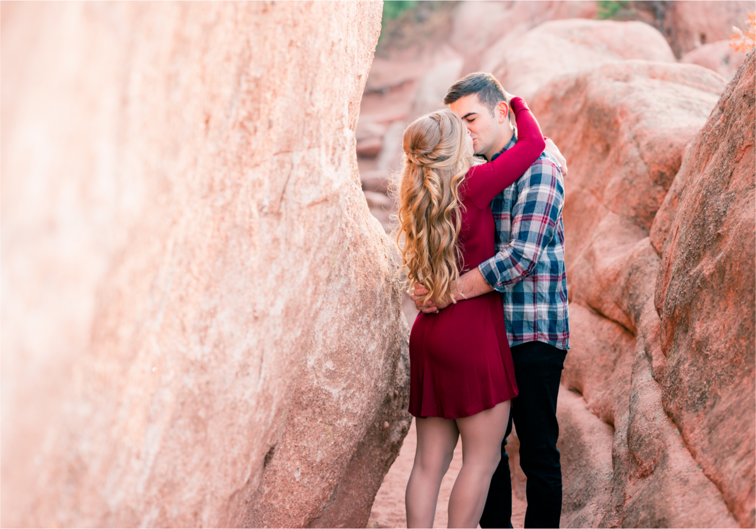 Winter Engagement at Red Rock Canyon Open Space in Colorado Springs | Britni Girard Photography Colorado Wedding Photography and Videography Team | Romantic strolls through the canyons and snuggles from the cold for these two Air Force Academy Graduates