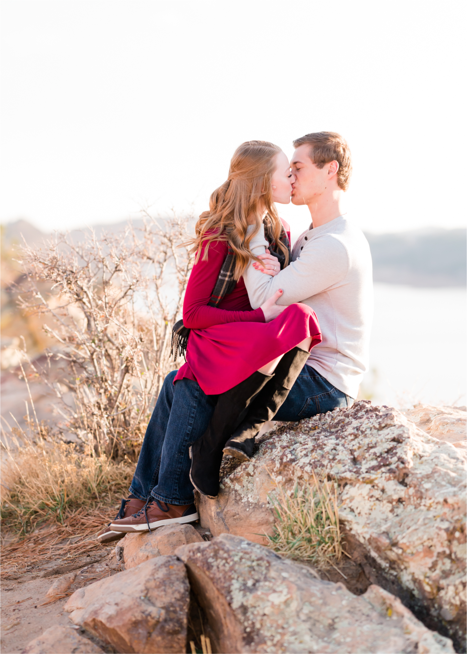 Winter Horsetooth Reservoir Engagement | Colorado Wedding Photographer and Videographer | Britni Girard Photography | Wedding and Engagement Films | Dancing, Cuddles, Chilly weather for this Rocky Mountain Engagement in Fort Collins
