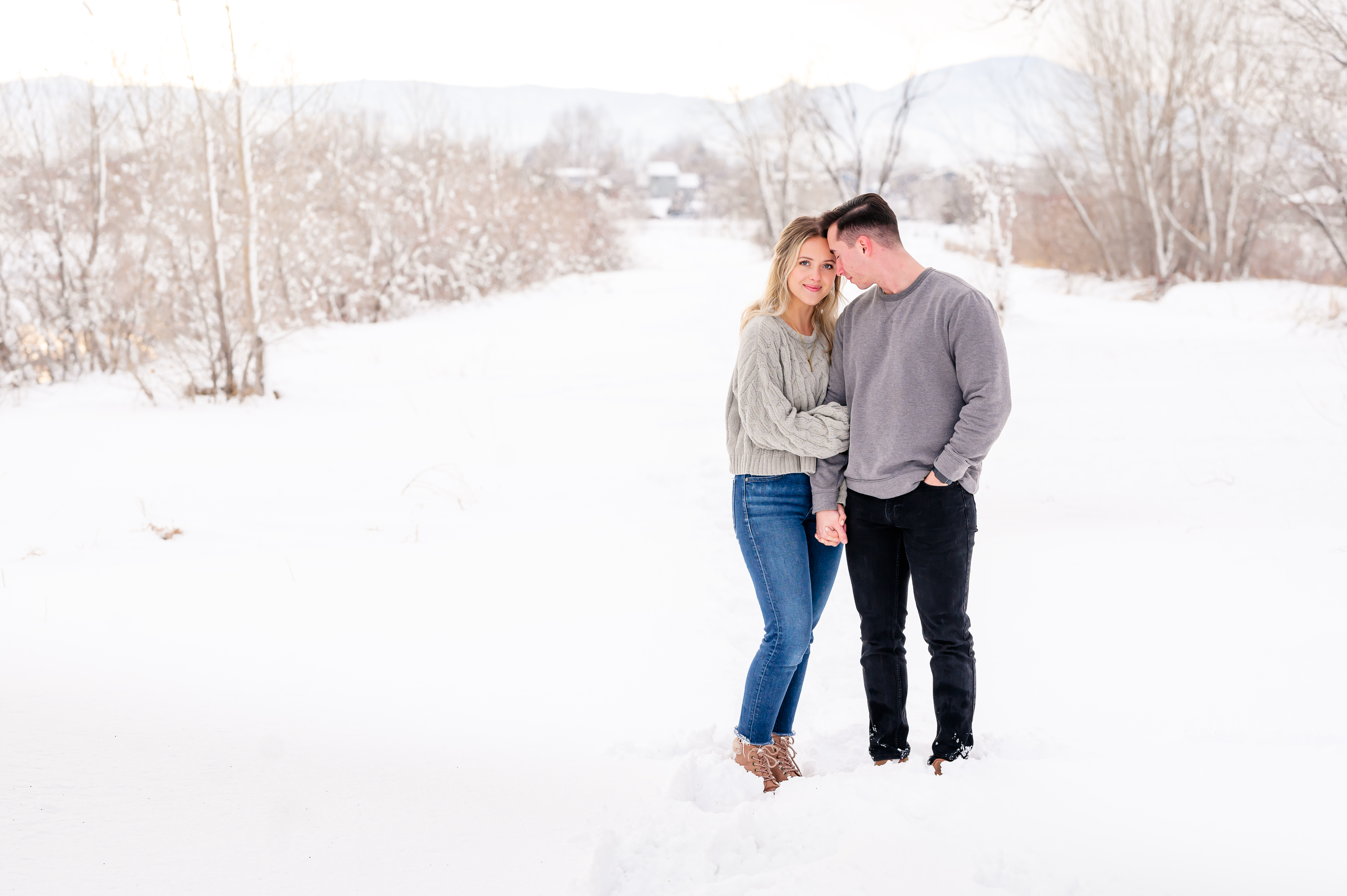 Winter Engagement at Sunset in Loveland Colorado | Britni Girard Photography | Colorado Wedding Photography and Wedding Films