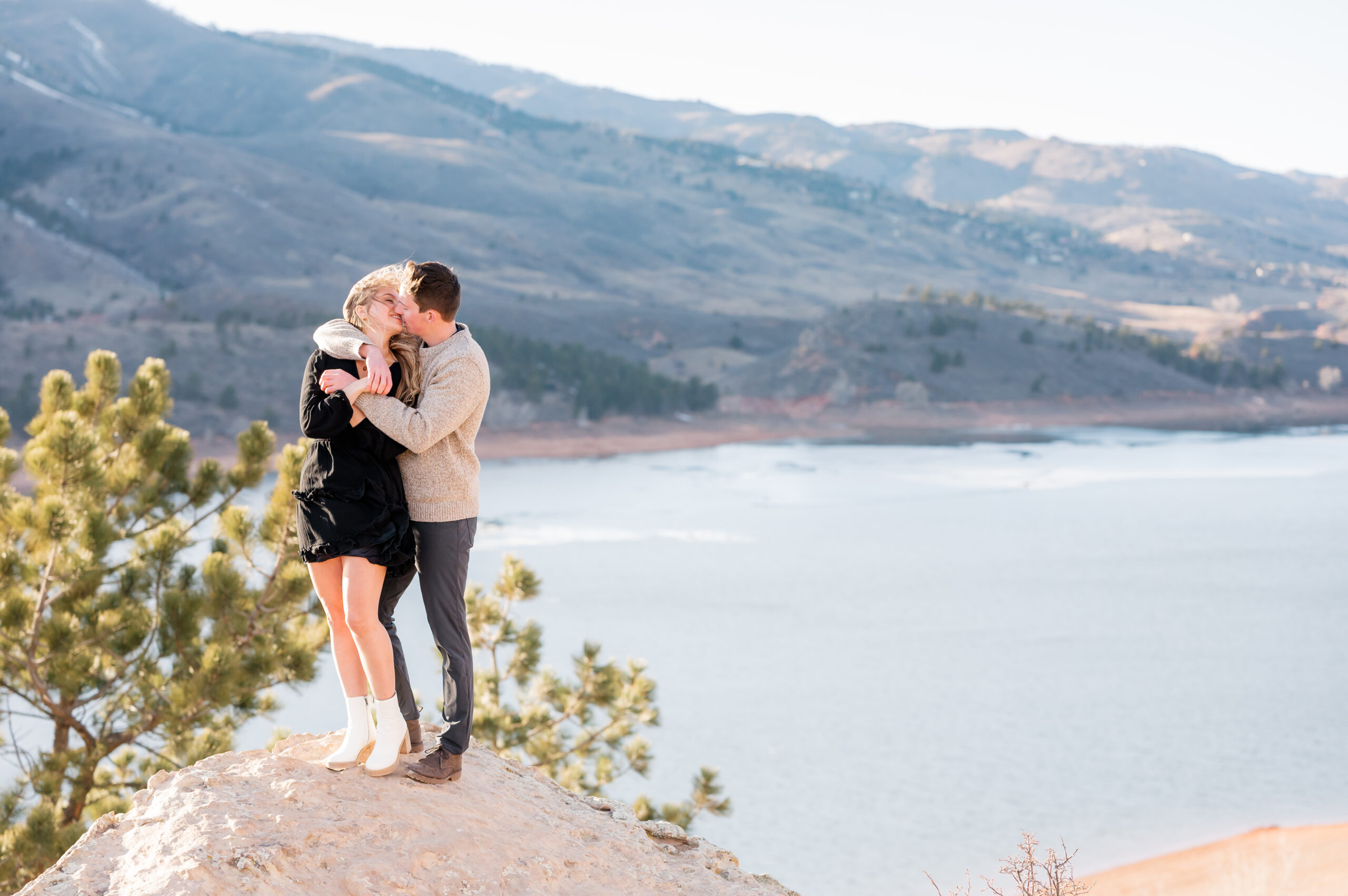 Windy Mountain Lake Engagement | Britni Girard Photography