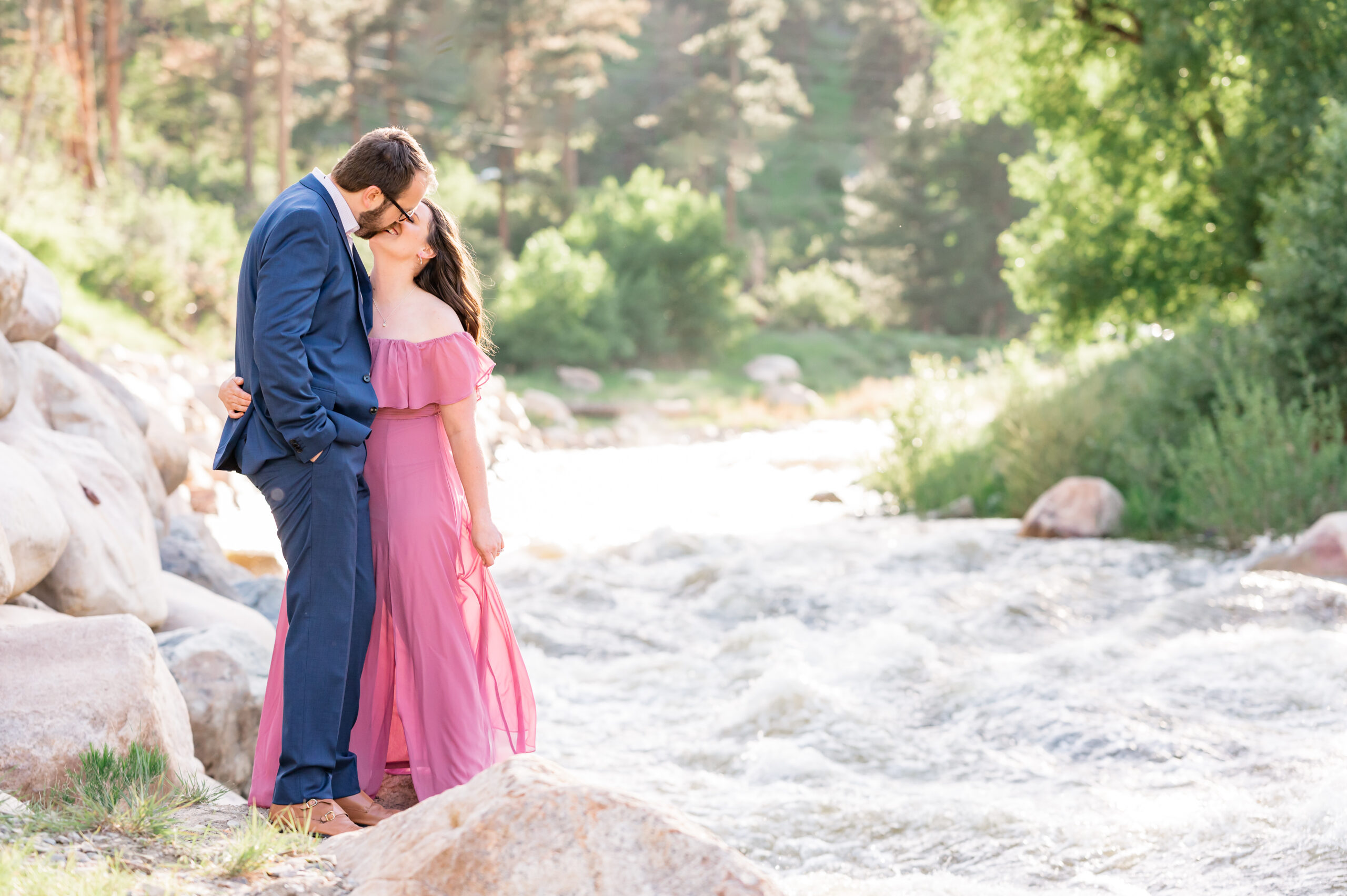 Bethany + Ryan Engagement by the Big Thompson River in Colorado - Britni Girard Photography - Estes Park Photographer