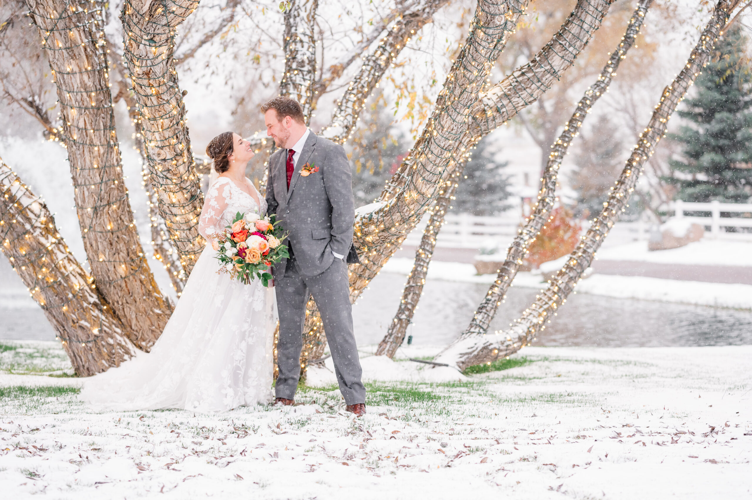 Sarah + Zach Wedding Fall Wedding Turned Winter Fairytale at Crooked Willow - Britni Girard Photography - Colorado Wedding Photography and Videography